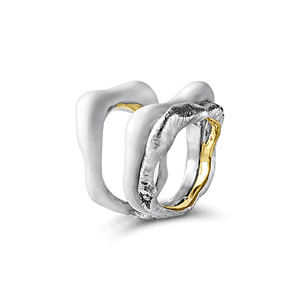 Radiant-Cut Moissanite Enamel Diamond Ring in Bone China White - jingyayi - White Gold